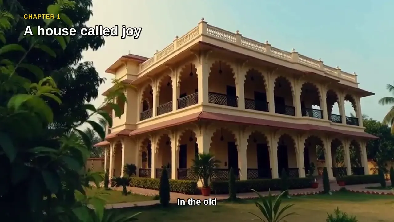 A colonial-era mansion among palms with the chapter title ‘A house called joy’.